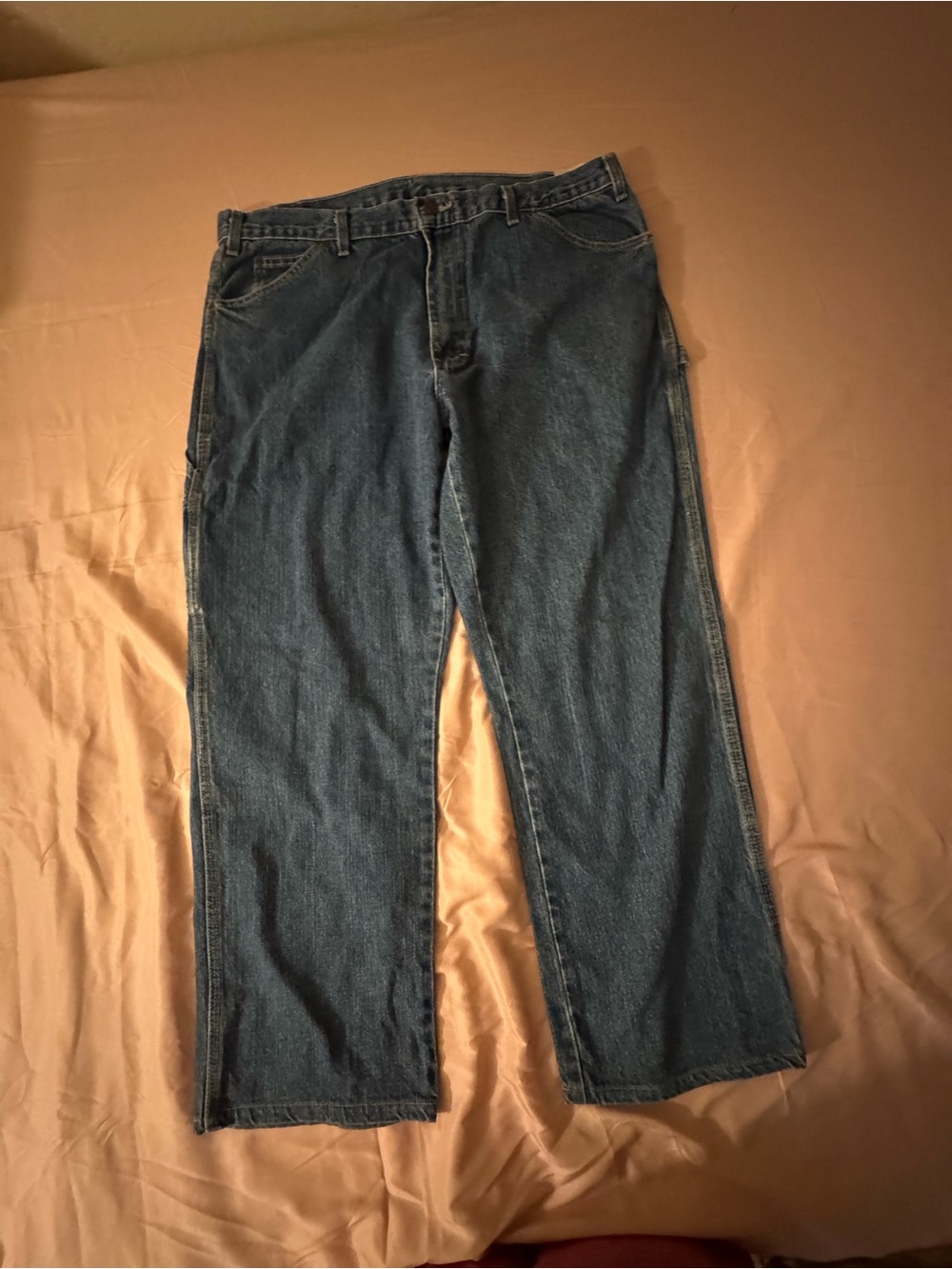 Dickies Men's Straight Leg Jeans in Dark Blue Denim